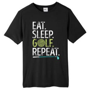 Eat Sleep Golf Repeat Golfing Golfer Funny  Wo Sports Tall Fusion ChromaSoft Performance T-Shirt