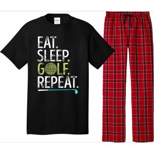 Eat Sleep Golf Repeat Golfing Golfer Funny  Wo Sports Pajama Set