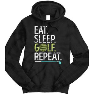 Eat Sleep Golf Repeat Golfing Golfer Funny  Wo Sports Tie Dye Hoodie