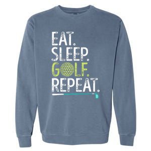 Eat Sleep Golf Repeat Golfing Golfer Funny  Wo Sports Garment-Dyed Sweatshirt