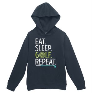 Eat Sleep Golf Repeat Golfing Golfer Funny  Wo Sports Urban Pullover Hoodie