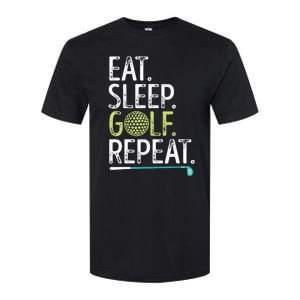 Eat Sleep Golf Repeat Golfing Golfer Funny  Wo Sports Softstyle CVC T-Shirt