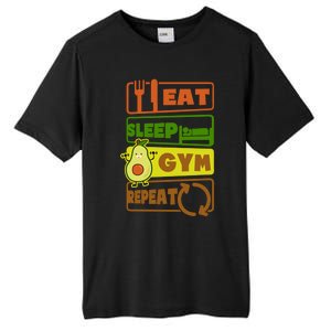 Eat Sleep Gym Repeat Design Vegan Athlete Meaningful Gift Tall Fusion ChromaSoft Performance T-Shirt