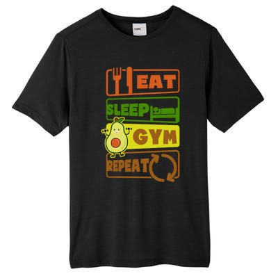 Eat Sleep Gym Repeat Design Vegan Athlete Meaningful Gift Tall Fusion ChromaSoft Performance T-Shirt