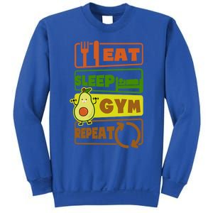 Eat Sleep Gym Repeat Design Vegan Athlete Meaningful Gift Sweatshirt