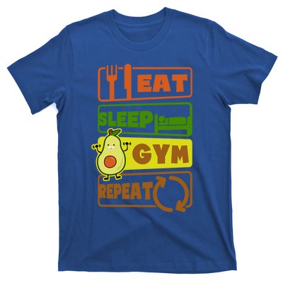 Eat Sleep Gym Repeat Design Vegan Athlete Meaningful Gift T-Shirt