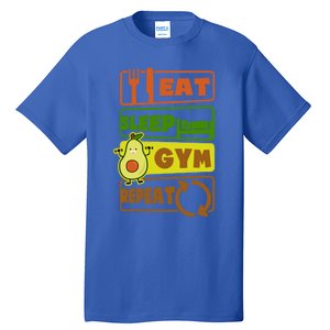 Eat Sleep Gym Repeat Design Vegan Athlete Meaningful Gift Tall T-Shirt