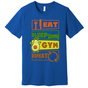 Eat Sleep Gym Repeat Design Vegan Athlete Meaningful Gift Premium T-Shirt