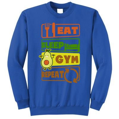 Eat Sleep Gym Repeat Design Vegan Athlete Meaningful Gift Tall Sweatshirt