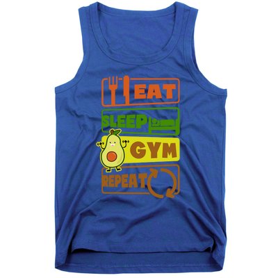 Eat Sleep Gym Repeat Design Vegan Athlete Meaningful Gift Tank Top