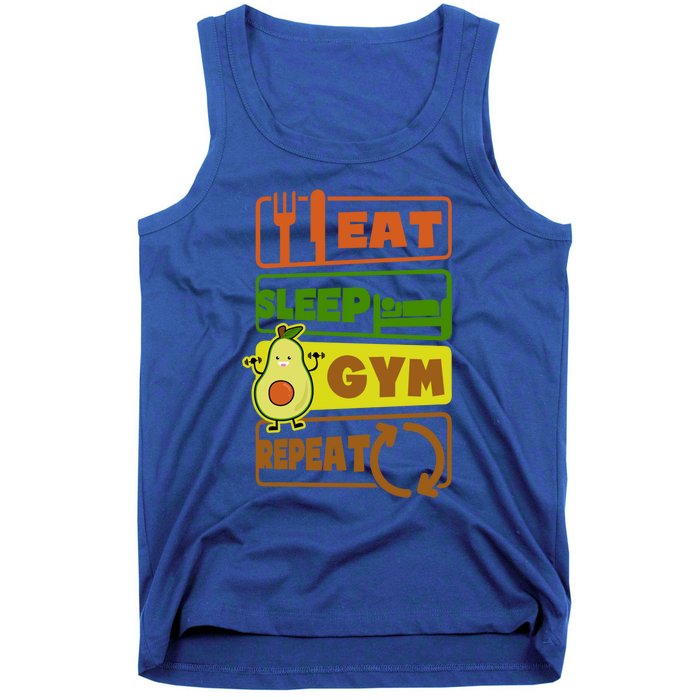 Eat Sleep Gym Repeat Design Vegan Athlete Meaningful Gift Tank Top