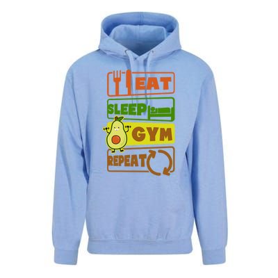 Eat Sleep Gym Repeat Design Vegan Athlete Meaningful Gift Unisex Surf Hoodie