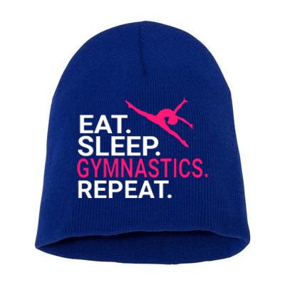 Eat Sleep Gymnastics Repeat Gift Christmas Gift Sports Short Acrylic Beanie