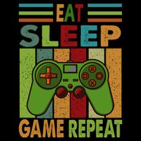 Eat Sleep Game Repeat Retro Vintage Funny Gamer Mug