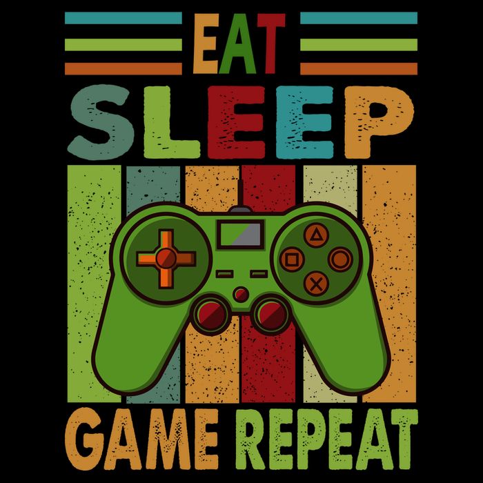 Eat Sleep Game Repeat Retro Vintage Funny Gamer Mug