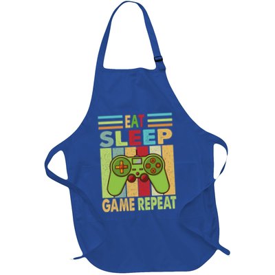 Eat Sleep Game Repeat Retro Vintage Funny Gamer Apron
