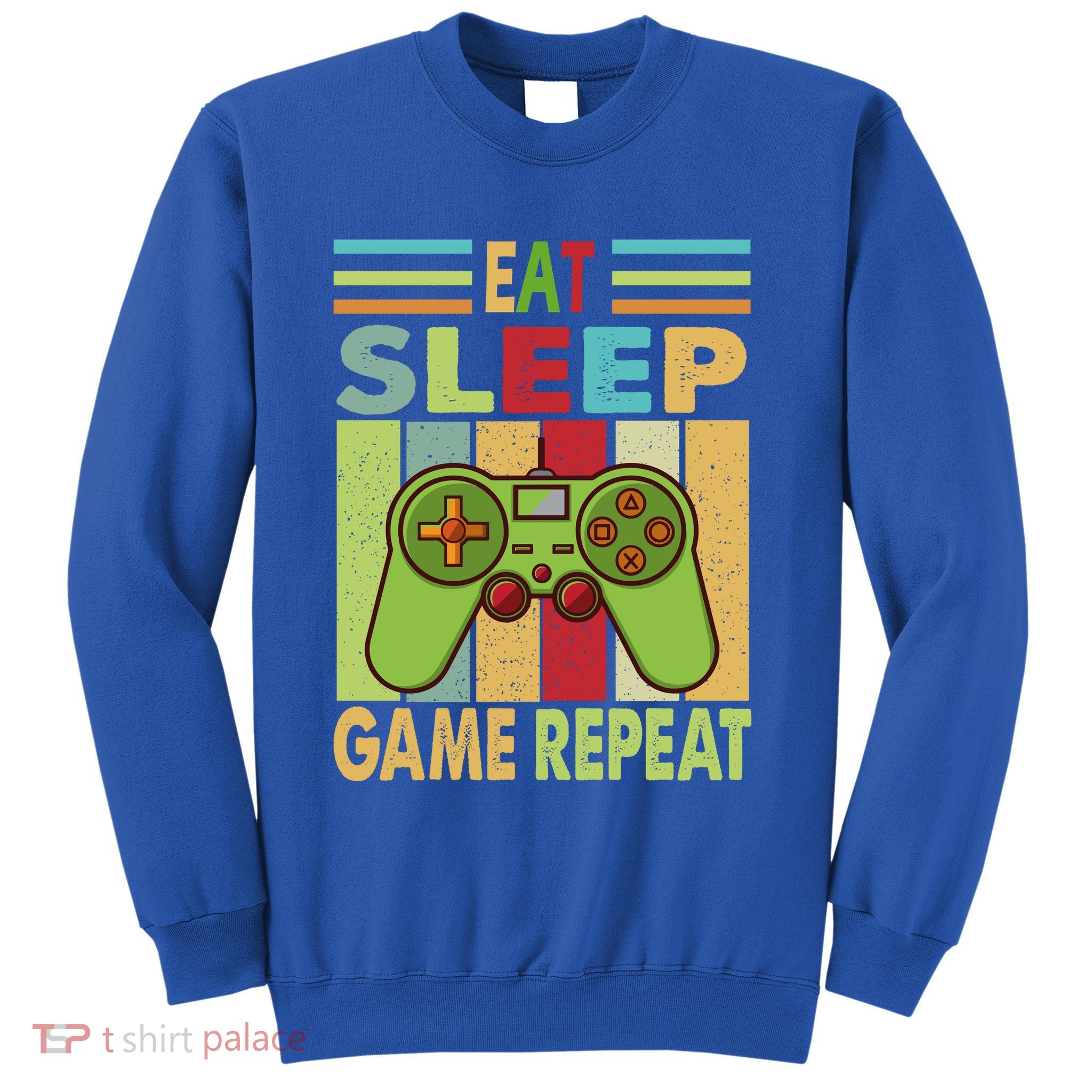 Eat Sleep Game Repeat Retro Vintage Funny Gamer Sweatshirt