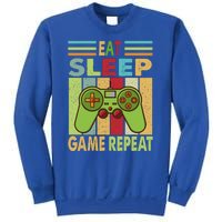 Eat Sleep Game Repeat Retro Vintage Funny Gamer Sweatshirt