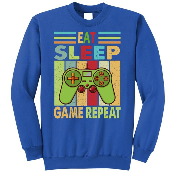 Eat Sleep Game Repeat Retro Vintage Funny Gamer Sweatshirt