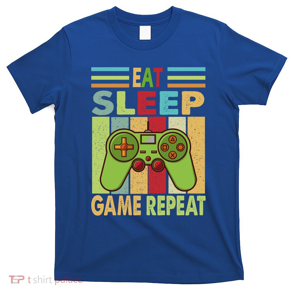 Eat Sleep Game Repeat Retro Vintage Funny Gamer T-Shirt
