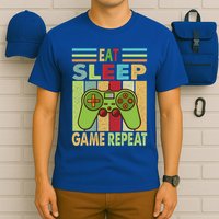 Eat Sleep Game Repeat Retro Vintage Funny Gamer T-Shirt