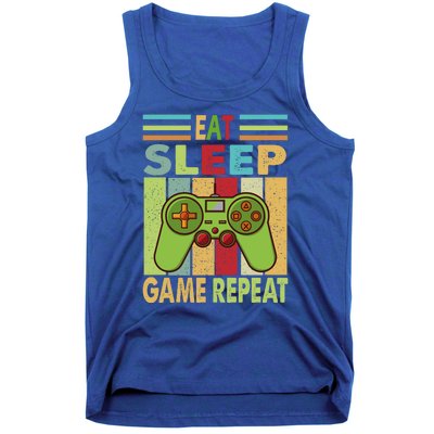 Eat Sleep Game Repeat Retro Vintage Funny Gamer Tank Top