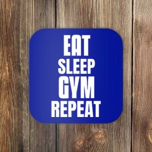 Eat Sleep Gym Repeat Funny Back Gym Funny Cute Gift Coaster