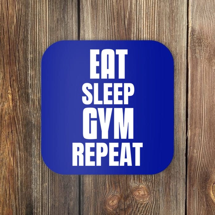 Eat Sleep Gym Repeat Funny Back Gym Funny Cute Gift Coaster