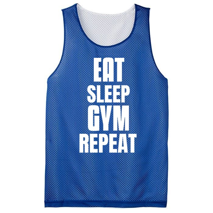 Eat Sleep Gym Repeat Funny Back Gym Funny Cute Gift Mesh Reversible Basketball Jersey Tank