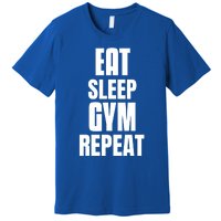 Eat Sleep Gym Repeat Funny Back Gym Funny Cute Gift Premium T-Shirt