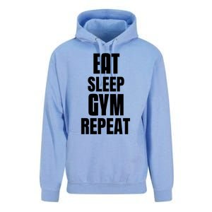 Eat Sleep Gym Repeat Funny Back Gym Funny Cute Gift Unisex Surf Hoodie