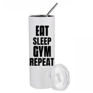 Eat Sleep Gym Repeat Funny Back Gym Funny Cute Gift Stainless Steel Tumbler