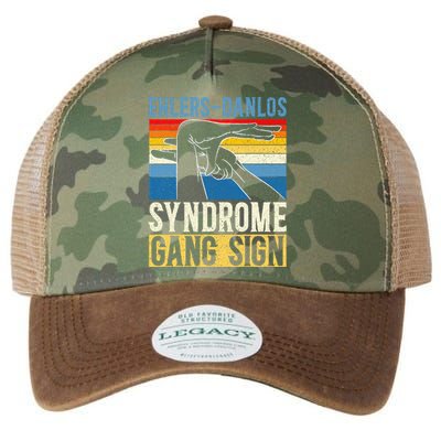 Ehlersdanlos Syndrome Gang Sign Eds And Hsd Awareness Month Legacy Tie Dye Trucker Hat