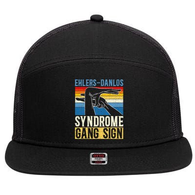 Ehlersdanlos Syndrome Gang Sign Eds And Hsd Awareness Month 7 Panel Mesh Trucker Snapback Hat