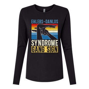 Ehlersdanlos Syndrome Gang Sign Eds And Hsd Awareness Month Womens Cotton Relaxed Long Sleeve T-Shirt