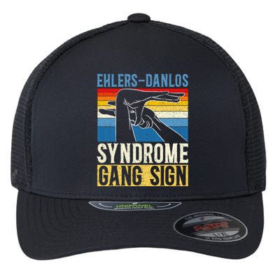 Ehlersdanlos Syndrome Gang Sign Eds And Hsd Awareness Month Flexfit Unipanel Trucker Cap