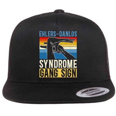 Ehlersdanlos Syndrome Gang Sign Eds And Hsd Awareness Month Flat Bill Trucker Hat