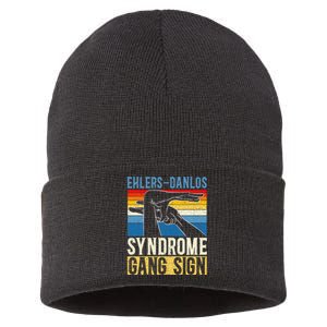 Ehlersdanlos Syndrome Gang Sign Eds And Hsd Awareness Month Sustainable Knit Beanie