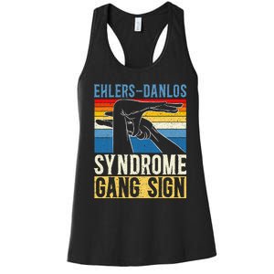 Ehlersdanlos Syndrome Gang Sign Eds And Hsd Awareness Month Women's Racerback Tank