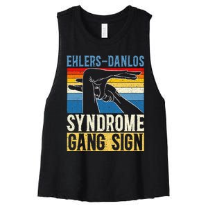 Ehlersdanlos Syndrome Gang Sign Eds And Hsd Awareness Month Women's Racerback Cropped Tank