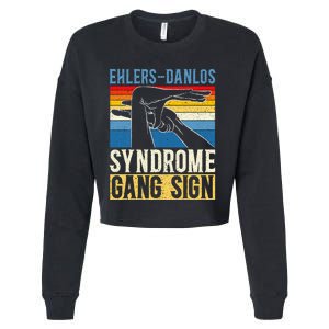 Ehlersdanlos Syndrome Gang Sign Eds And Hsd Awareness Month Cropped Pullover Crew