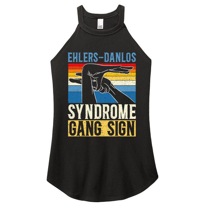 Ehlersdanlos Syndrome Gang Sign Eds And Hsd Awareness Month Women's Perfect Tri Rocker Tank