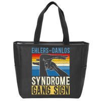 Ehlersdanlos Syndrome Gang Sign Eds And Hsd Awareness Month Zip Tote Bag