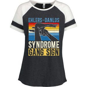 Ehlersdanlos Syndrome Gang Sign Eds And Hsd Awareness Month Enza Ladies Jersey Colorblock Tee