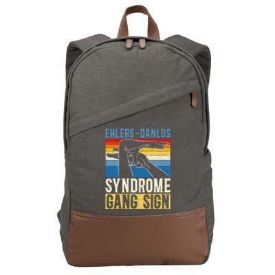 Ehlersdanlos Syndrome Gang Sign Eds And Hsd Awareness Month Cotton Canvas Backpack