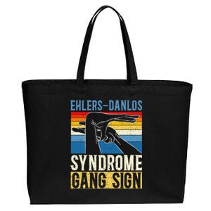 Ehlersdanlos Syndrome Gang Sign Eds And Hsd Awareness Month Cotton Canvas Jumbo Tote