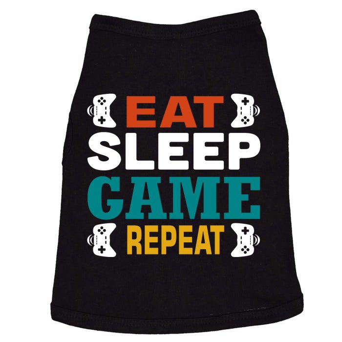 Eat Sleep Game Repeat Doggie Tank