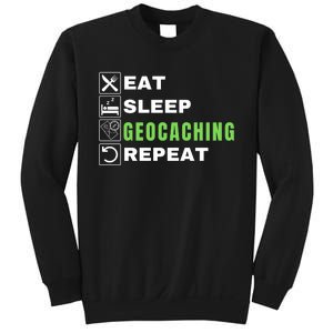 Eat Sleep Geocaching Repeat, Outdoorsman, Funny Geocaching Sweatshirt