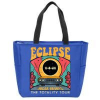 Eclipse Solar Groove Totality Retro 4.8.24 Zip Tote Bag