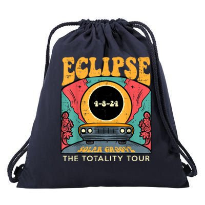 Eclipse Solar Groove Totality Retro 4.8.24 Drawstring Bag